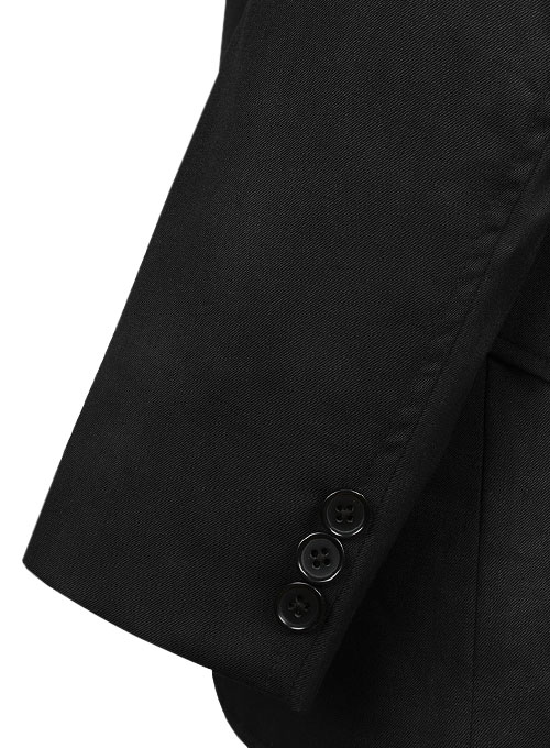 Black Merino Wool Manhattan Style Sports Coat - Click Image to Close