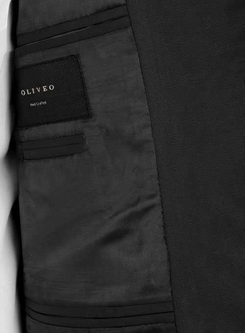 Black Merino Wool Manhattan Style Sports Coat - Click Image to Close