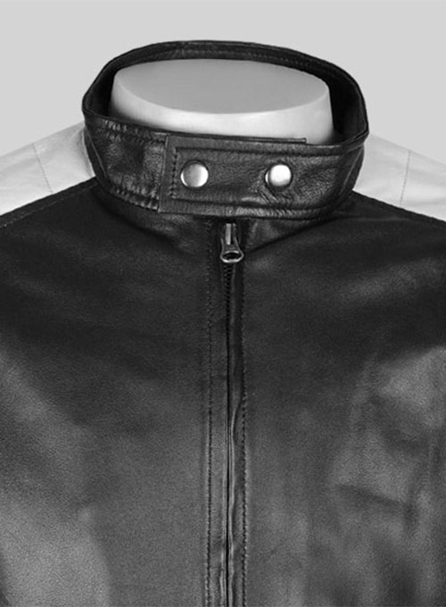 Black Fight Club Leather Jacket - Click Image to Close