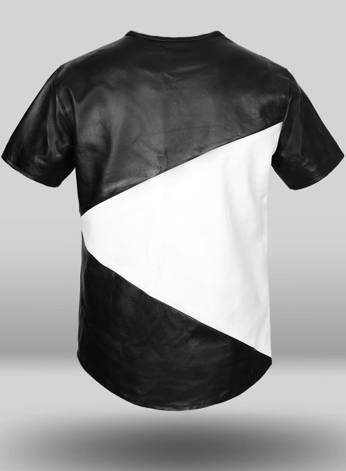 Black Renoir Leather T-Shirt - M Slim