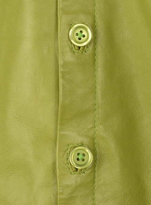 Bright Green Classic Leather Shirt