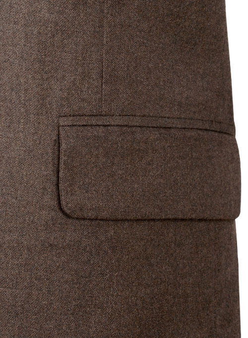 Brown Flannel Wool Jacket