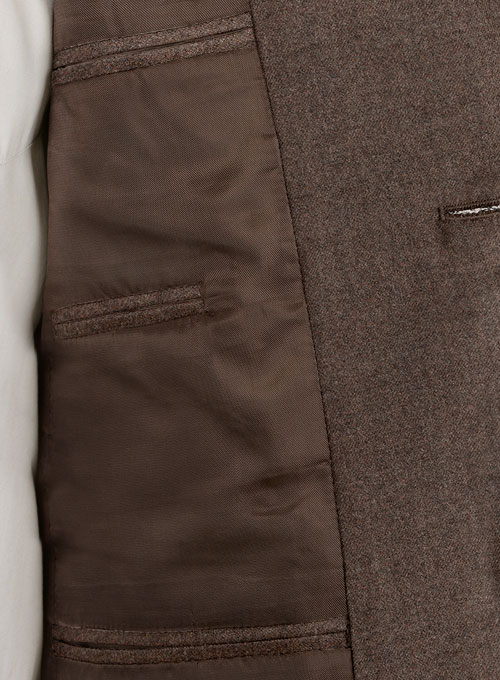 Brown Flannel Wool Jacket