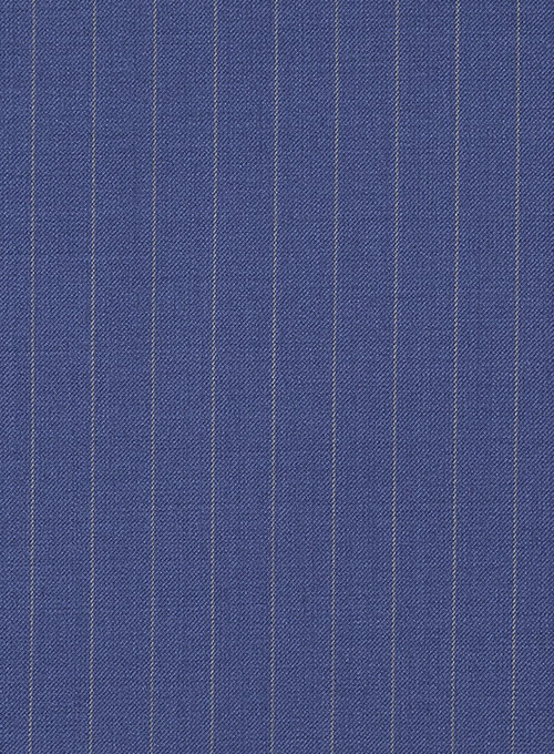 Chalkstripe Wool Royal Blue Jacket - Click Image to Close