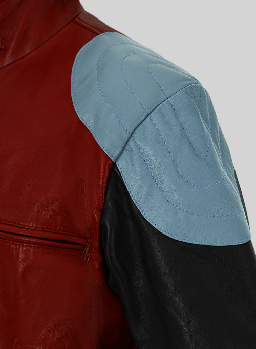 Cherry Red Akon Leather Jacket