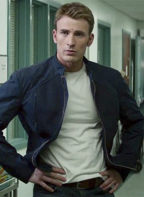 Chris Evans Captain America: The Winter Soldier Leather Jacket - Click Image to Close