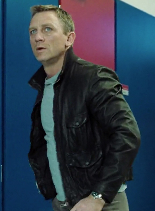 Daniel Craig Royal Casino Leather Jacket