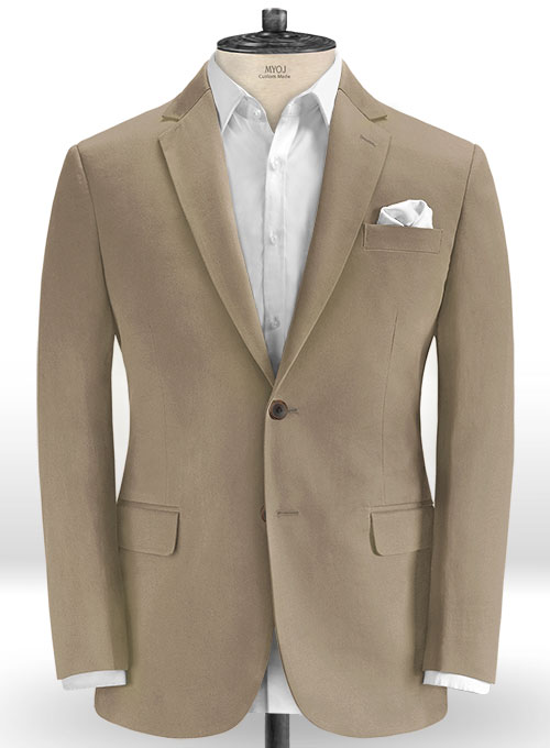 Dark Beige Stretch Chino Jacket