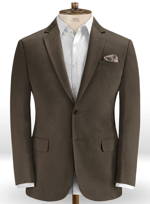 Dark Brown Stretch Chino Jacket