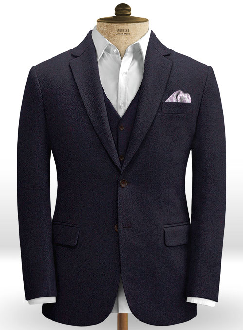 Dark Violet Heavy Tweed Jacket