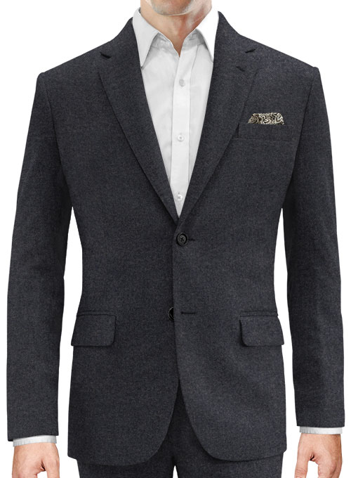 Charcoal Denim Tweed Jacket - Click Image to Close