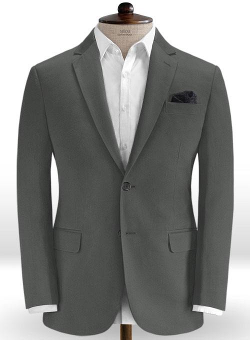 Dark Gray Stretch Chino Jacket