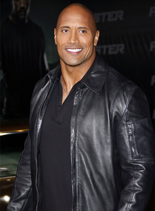 Dwayne Johnson Faster Leather Jacket - Click Image to Close