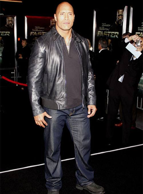 Dwayne Johnson Faster Leather Jacket