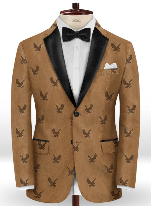 Eagle Brown Wool Tuxedo Jacket