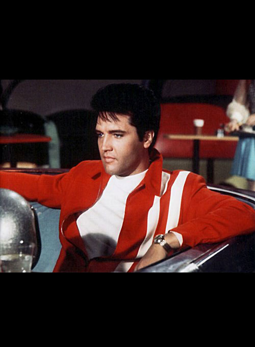 Elvis Presley Speedway Red Leather Jacket - Click Image to Close