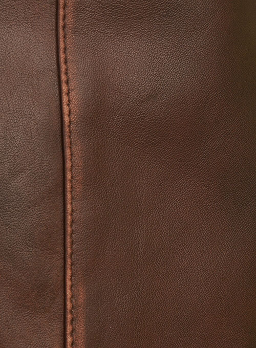 Espresso Rubbed Tan Leather Jacket - Click Image to Close