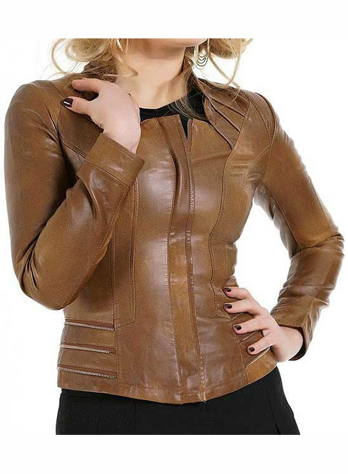 Fitted Leather Jacket # 521