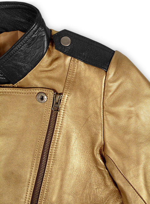 Golden Leather Jacket # 514