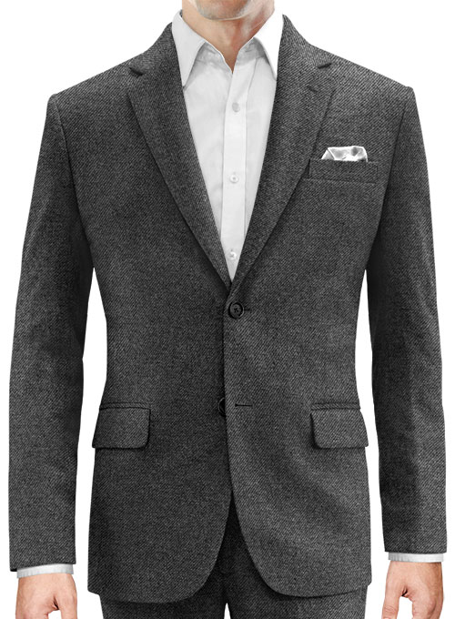 Gray Denim Tweed Jacket