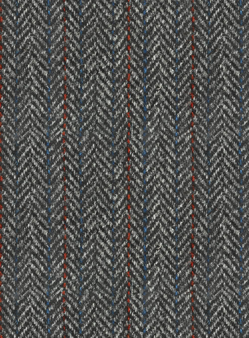Harris Tweed Gray Stripe Jacket - Click Image to Close
