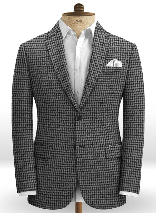 Harris Tweed Houndstooth Gray Jacket