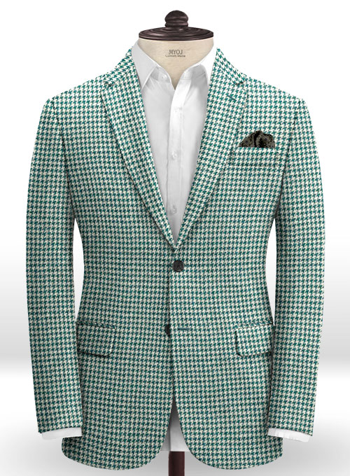 Harris Tweed Houndstooth Green Jacket