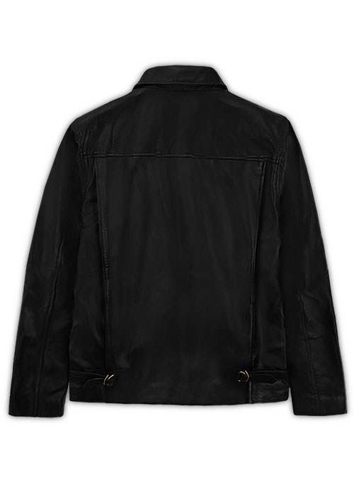 Black Indiana Jones Leather Jacket- XXL Regular