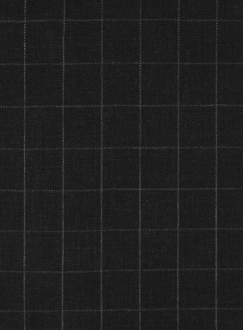 Italian Linen Black Box Jacket - Click Image to Close