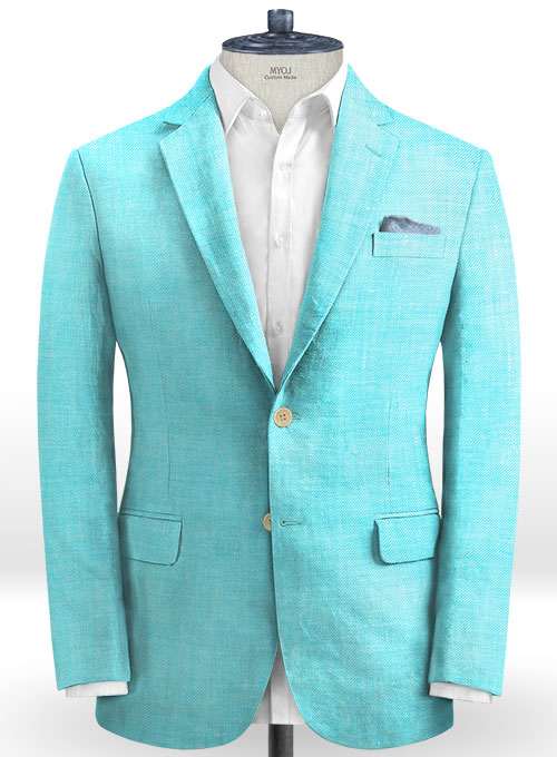 Italian Spring Blue Linen Jacket
