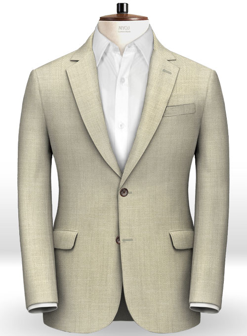 Italian Prima Beige Linen Jacket