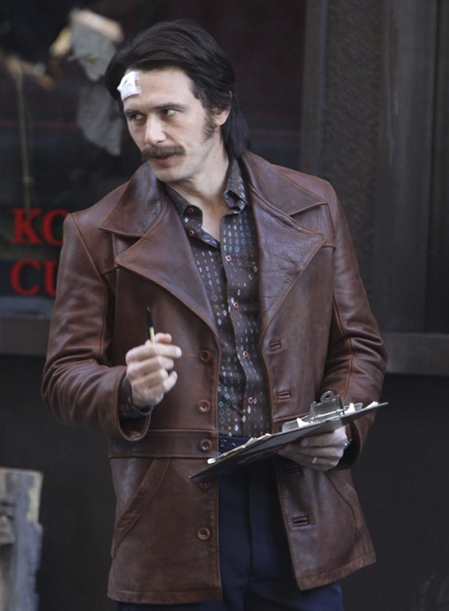 James Franco The Deuce Leather Blazer - Click Image to Close