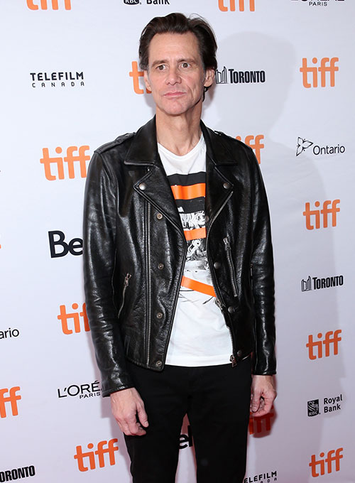 Jim Carrey Toronto International Film Festival Leather Jacket