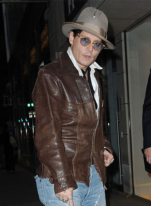 Johnny Depp Leather Jacket# 1 - Click Image to Close