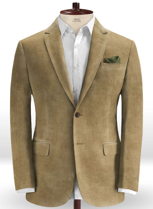 Khaki Thick Corduroy Jacket