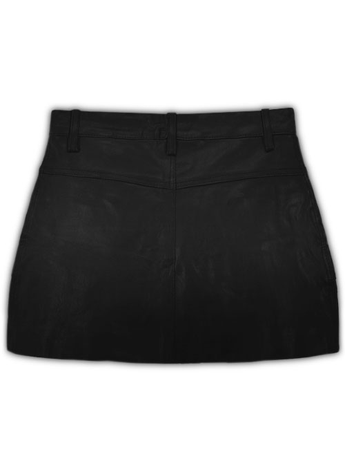 Leather Mini Skirt with Pockets - S Mini - Click Image to Close