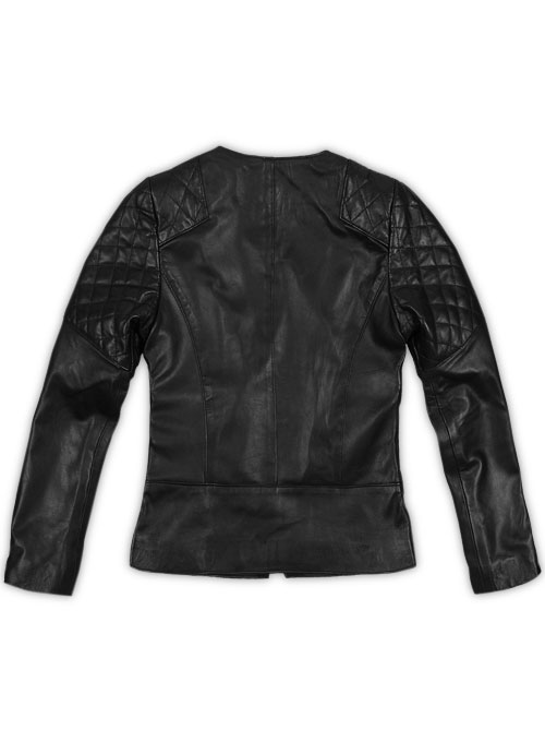 Leather Biker Jacket # 529 - Click Image to Close