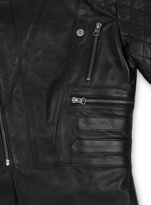 Leather Biker Jacket # 529