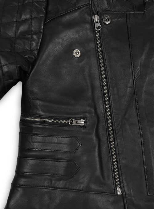 Leather Biker Jacket # 529 - Click Image to Close