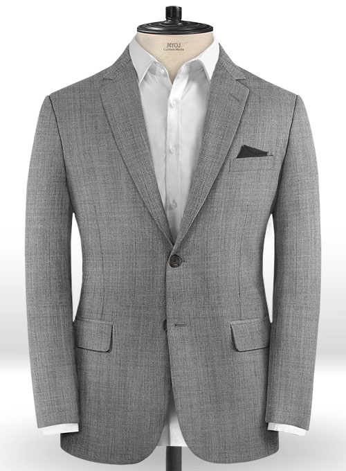 Light Gray Pick & Pick Wool Jacket