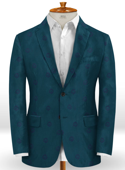 Lion Dark Teal Wool Jacket