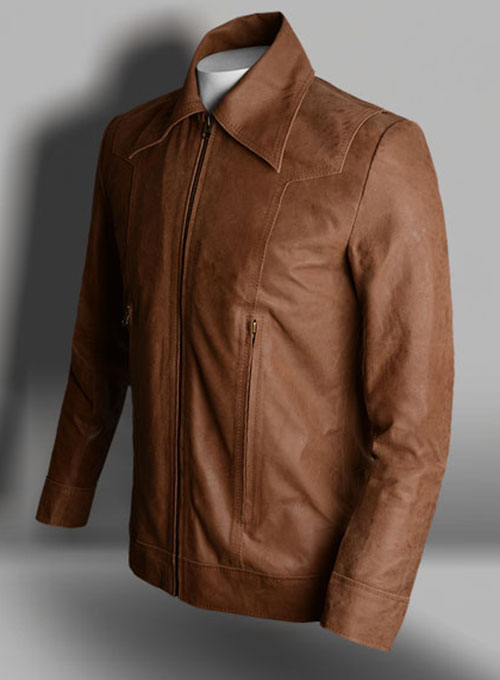 Lt Tan Hide X Men Days of Future Past Leather Jacket - Click Image to Close