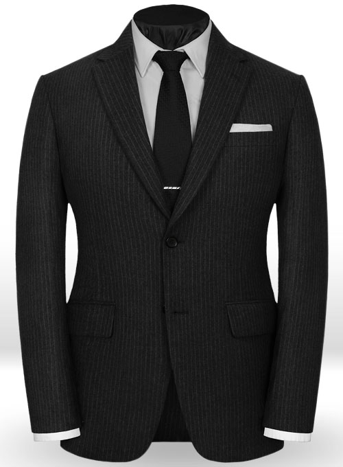 Light Weight Black Stripe Tweed Jacket