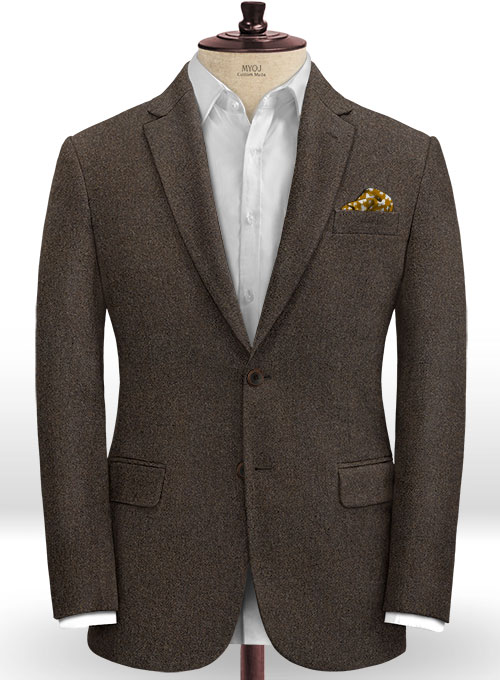 Light Weight Dark Brown Tweed Jacket