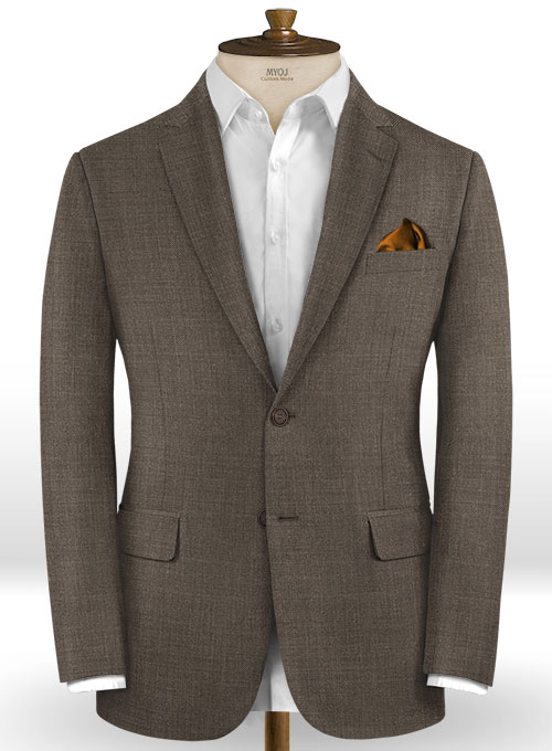 Napolean Sharkskin Brown Wool Jacket