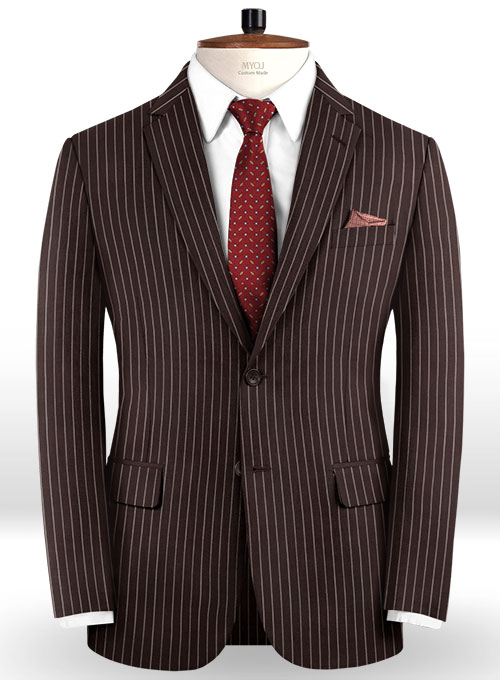 Napolean Brown Stripe Wool Jacket