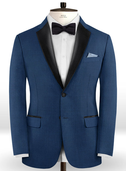 Napolean Casa Blue Wool Tuxedo Jacket