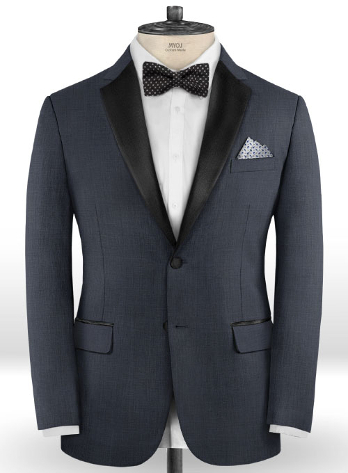 Napolean Highball Blue Wool Tuxedo Jacket