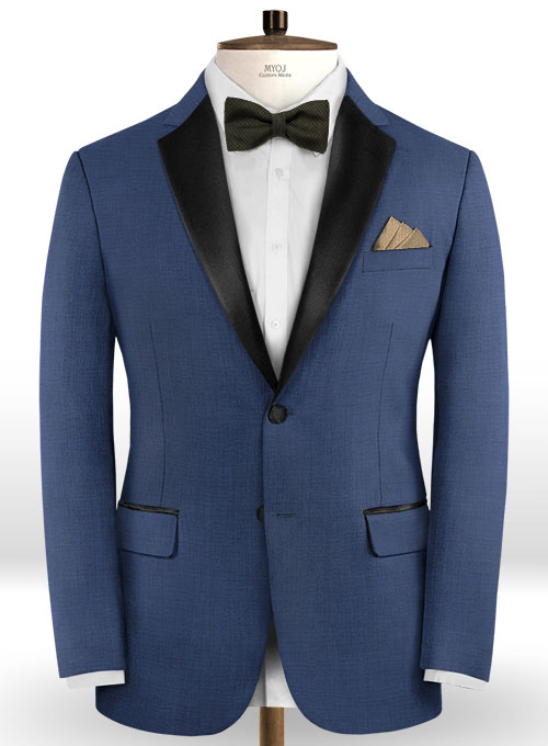 Napolean Cosmo Blue Wool Tuxedo Jacket