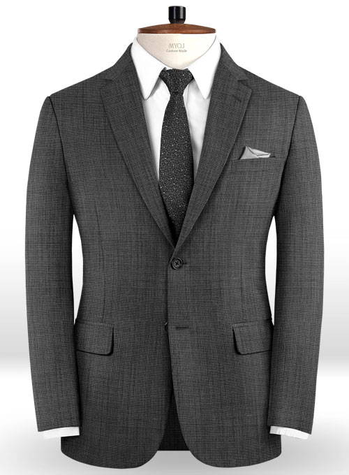 Napolean Dark Gray Pinhead Wool Jacket